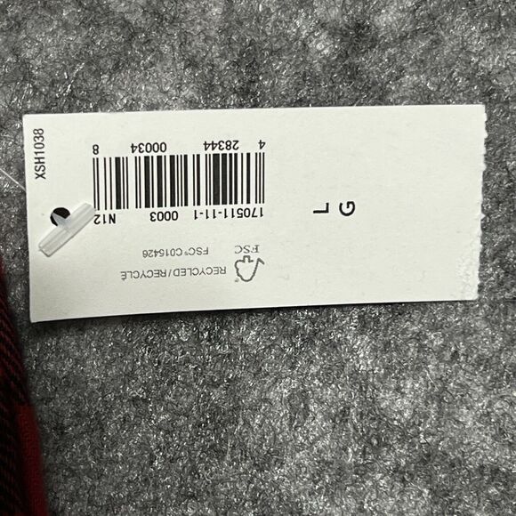 Old Navy Pajama Pants Men's L Fleece Red and Black Buffalo Check Plaid Comfy NWT - Picture 11 of 16